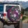 Lush Purple Lavender Roses Floral Garden - Decor Gift for Garden Lover Spare Tire Cover - 3