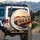 Smiling Cats Road Trip Vehicle Interior Sunset - Adventure Lover Gift for Cat Lover Spare Tire Cover - 3
