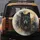 Black Wolf Head Ornate Golden Medallion Full Moon - Wolf Lover Decor Gift Spare Tire Cover - 5