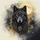 Black Wolf Head Ornate Golden Medallion Full Moon - Wolf Lover Decor Gift Spare Tire Cover - 6