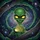 Green Alien Shhh Glowing Eyes - Cosmic Galaxy Space Adventure Gift Spare Tire Cover - 6