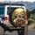 Seven French Bulldogs Paw Prints Golden Sky - Dog Lover Pet Everyday Gift Spare Tire Cover - 3