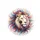 White Lion Head Golden Eyes Flowing Mane - Regal Wildlife Animal Lover Decor Gift Spare Tire Cover - 4