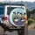 Surprised Holstein Cows Road Landscape Farmhouse Decor Gift for Cow Lover Spare Tire Cover - 3