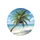 Lush Tropical Palm Tree Pristine Beach Ocean - Coastal Car Decor Gift Spare Tire Cover - 4