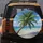 Lush Tropical Palm Tree Pristine Beach Ocean - Coastal Car Decor Gift Spare Tire Cover - 5