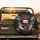 Menacing Grinning Cracked Skull with Glowing Cigar Crossed Bones - Rebel Lifestyle Spare Tire Cover - 2