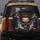 Menacing Grinning Cracked Skull with Glowing Cigar Crossed Bones - Rebel Lifestyle Spare Tire Cover - 5