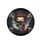 Menacing Grinning Cracked Skull with Glowing Cigar Crossed Bones - Rebel Lifestyle Spare Tire Cover - 4