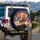 Majestic Fiery Lion Volcanic Rock Temple Cosmic Galaxy Nebula - Fantasy Adventure Gift Spare Tire Cover - 3