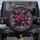 Fuchsia Black Rose Starbursts Gothic Decor Gift for Rose Lover Spare Tire Cover - 1
