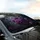 Regal Purple Roses Butterflies Shadowed Garden Scene Car Sunshade - 6