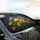 Golden Yellow Poppies Floral Field Indigo Twilight Garden Decor Gift - Nature Lover Car Sunshade - 6