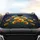 Golden Yellow Poppies Floral Field Indigo Twilight Garden Decor Gift - Nature Lover Car Sunshade - 4