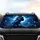 Woman Silhouette Blue Butterfly Celestial Night Sky Stars - Fantasy Lover Gift Car Sunshade - 4