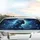 Woman Silhouette Blue Butterfly Celestial Night Sky Stars - Fantasy Lover Gift Car Sunshade - 5