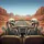 Skeletons Open Top Roadster Desert Journey - Adventure Lover Gift Spare Tire Cover - 6