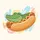 Green Alligator Hot Dog Bun Mustard Ketchup - Foodie Gift Spare Tire Cover - 6