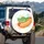 Green Alligator Hot Dog Bun Mustard Ketchup - Foodie Gift Spare Tire Cover - 3