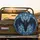 Black Bat Outstretched Wings Gothic Stained Glass - Decor Gift for Bat Lovers Spare Tire Cover - 2