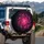 Fuchsia Magenta Stars Cosmic Expanse - Space Lover Gift Spare Tire Cover - 3