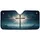 Radiant Cross Cosmic Night Sky - Spiritual Comfort Auto Decor Car Sunshade - 3