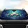Pink White Lotus Flowers Glowing Orbs Reflective Water Scene Car Sunshade - 4