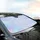 Iridescent Hexagon Grid Swirl - Futuristic Tech Lover Gift Car Sunshade - 6