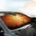 Golden Hour Radiant Sun Bare Tree Branches Silhouette - Nature Lover Gift Car Sunshade - 6