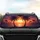 Silhouetted Palm Trees Radiant Sunset Ocean Seascape - Beach Lover Gift Car Sunshade - 4
