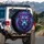 Glowing Irises Animal Fur Cosmic Nebula - Outdoor Adventure Enthusiast Gift Spare Tire Cover - 3