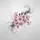 Pink Blossom Cluster Dark Swirling Smoke Mist - Botanical Lover Gift Spare Tire Cover - 6