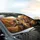Two Corgi Dogs Beanie Scarf Sunglasses Autumn Landscape - Fall Season Dog Lover Gift Car Sunshade - 6