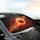 Flaming Baseball Fireball with Billowing Smoke and Sparks - Game Day Sports Fan Gift Car Sunshade - 6