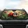 Ladybug Red Clover Green Foliage White Clover Flowers Dew Drops - Wildlife Lover Gift Car Sunshade - 4