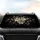 Realistic White Beige Lily Floral Dark Foliage Black Textured Background Car Sunshade - 4