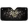 Realistic White Beige Lily Floral Dark Foliage Black Textured Background Car Sunshade - 3