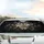 Realistic White Beige Lily Floral Dark Foliage Black Textured Background Car Sunshade - 5