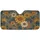 Vintage 70s Floral Daisies Swirling Leaves - Boho Lifestyle Decor Car Sunshade - 3