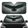 Black Raven Soaring Cloudscape - Wildlife Lover Gift for Bird Watchers Car Sunshade - 1