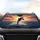 Majestic Killer Whale Leaping Turbulent Ocean Sunset Sky - Marine Wildlife Lover Gift Car Sunshade - 4
