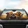 Five Happy Expressive Dogs Sun-Drenched Rolling Hills Landscape - Pet Lover Gift Car Sunshade - 4