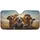 Five Happy Expressive Dogs Sun-Drenched Rolling Hills Landscape - Pet Lover Gift Car Sunshade - 3