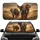 Two Majestic African Elephants Golden Hour Savanna Landscape - Wildlife Lover Gift Car Sunshade - 1