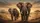Two Majestic African Elephants Golden Hour Savanna Landscape - Wildlife Lover Gift Car Sunshade - 7