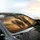 Two Majestic African Elephants Golden Hour Savanna Landscape - Wildlife Lover Gift Car Sunshade - 6