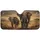 Two Majestic African Elephants Golden Hour Savanna Landscape - Wildlife Lover Gift Car Sunshade - 3