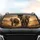 Two Majestic African Elephants Golden Hour Savanna Landscape - Wildlife Lover Gift Car Sunshade - 4