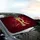 Majestic Golden Letter R King Crown Diamonds Red Velvet - Luxury Car Interior Decor Gift Car Sunshade - 6