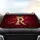 Majestic Golden Letter R King Crown Diamonds Red Velvet - Luxury Car Interior Decor Gift Car Sunshade - 4